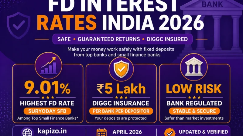Best FD interest rates in India 2026 with DICGC insurance and senior citizen fixed deposit comparison