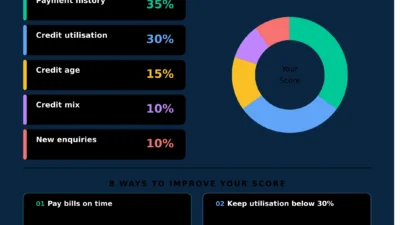 CIBIL score range chart showing poor, fair, good and excellent credit score categories in India