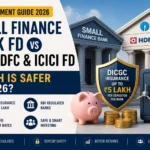 Small Finance Bank FD safety comparison with SBI HDFC and ICICI Bank in India 2026