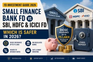 Small Finance Bank FD safety comparison with SBI HDFC and ICICI Bank in India 2026